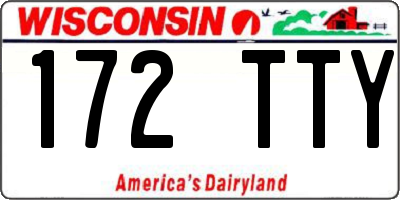 WI license plate 172TTY