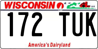 WI license plate 172TUK