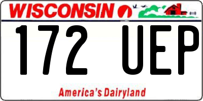 WI license plate 172UEP