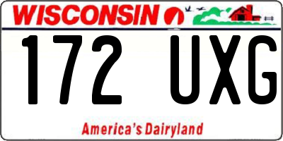 WI license plate 172UXG