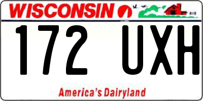WI license plate 172UXH