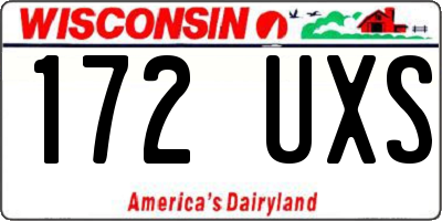 WI license plate 172UXS