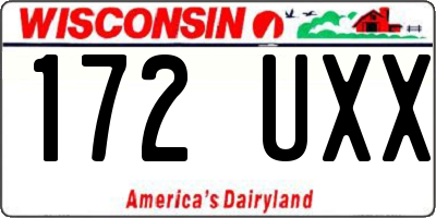 WI license plate 172UXX