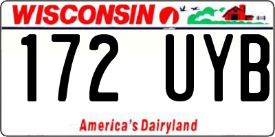 WI license plate 172UYB