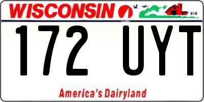 WI license plate 172UYT