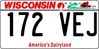WI license plate 172VEJ