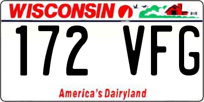 WI license plate 172VFG