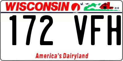 WI license plate 172VFH