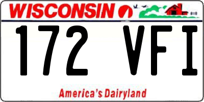 WI license plate 172VFI
