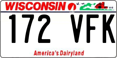 WI license plate 172VFK