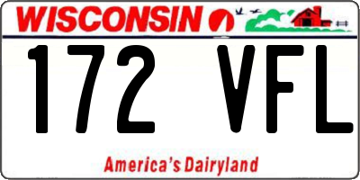 WI license plate 172VFL