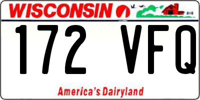 WI license plate 172VFQ
