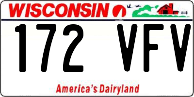 WI license plate 172VFV