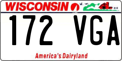 WI license plate 172VGA