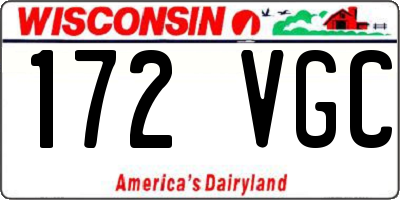 WI license plate 172VGC