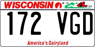 WI license plate 172VGD