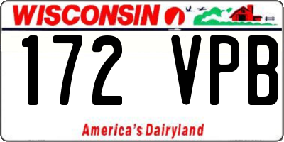 WI license plate 172VPB
