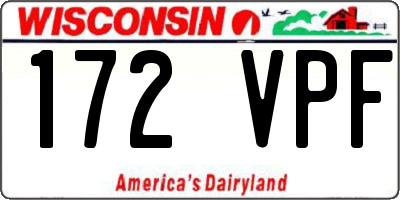WI license plate 172VPF