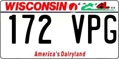 WI license plate 172VPG