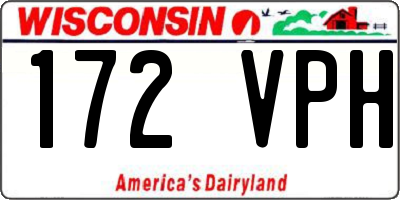 WI license plate 172VPH
