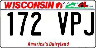 WI license plate 172VPJ