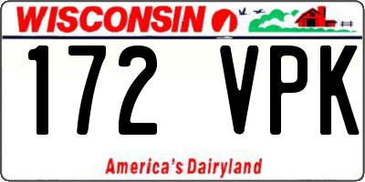 WI license plate 172VPK