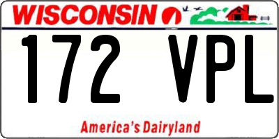 WI license plate 172VPL