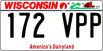 WI license plate 172VPP
