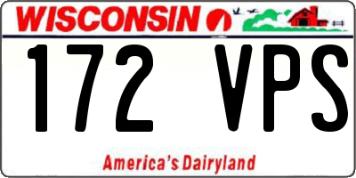 WI license plate 172VPS