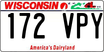 WI license plate 172VPY