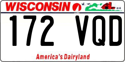 WI license plate 172VQD