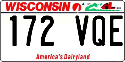 WI license plate 172VQE