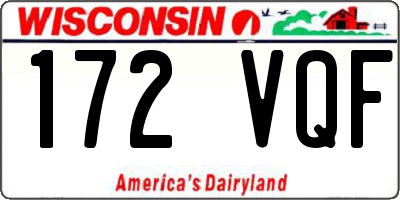 WI license plate 172VQF