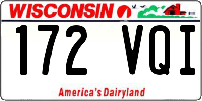 WI license plate 172VQI