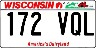 WI license plate 172VQL