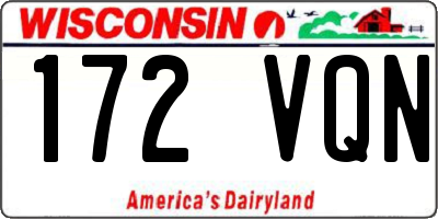 WI license plate 172VQN