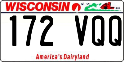 WI license plate 172VQQ