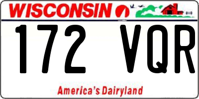 WI license plate 172VQR