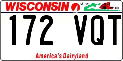WI license plate 172VQT