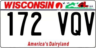 WI license plate 172VQV