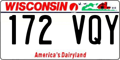 WI license plate 172VQY