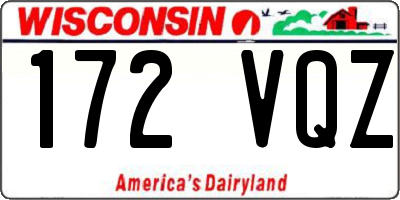 WI license plate 172VQZ