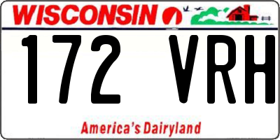 WI license plate 172VRH