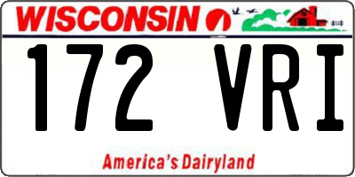 WI license plate 172VRI