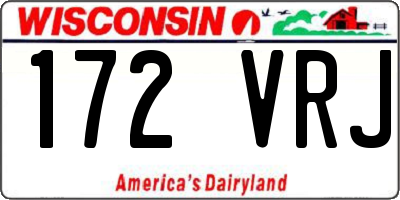WI license plate 172VRJ
