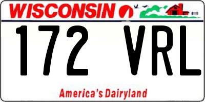 WI license plate 172VRL
