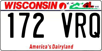 WI license plate 172VRQ