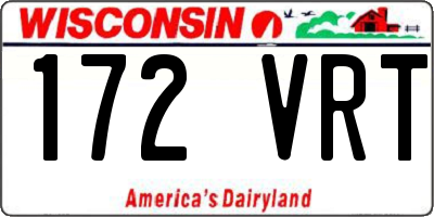 WI license plate 172VRT