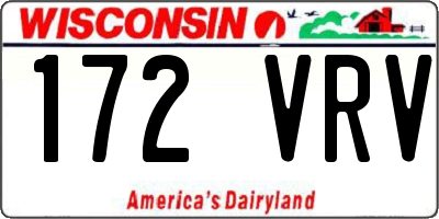 WI license plate 172VRV