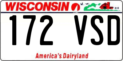 WI license plate 172VSD